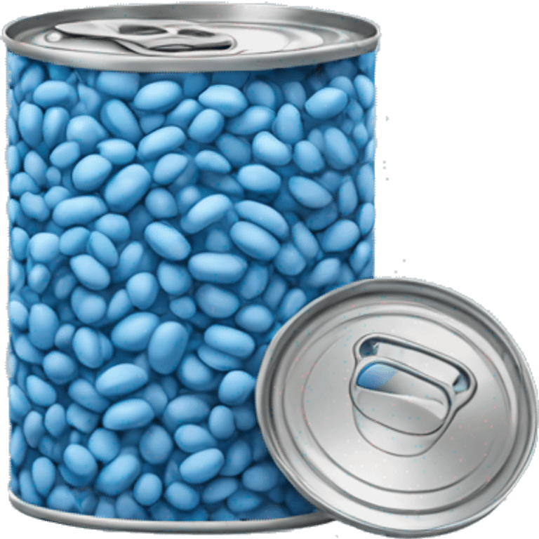 Can of blue beans emoji