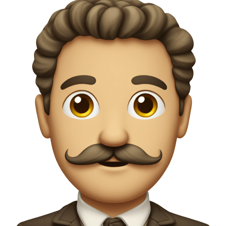 Fresh, vintage, Italian man with a mustache  emoji