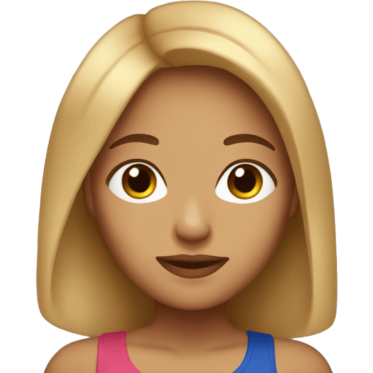 Brown and blonde hair girl Puerto Rican  emoji