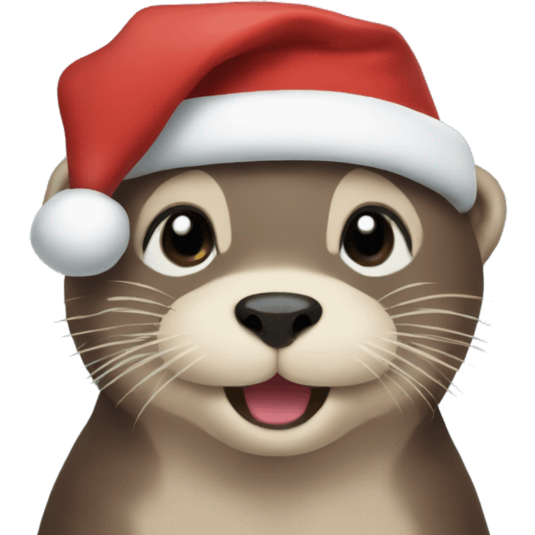 Otter christmas emoji