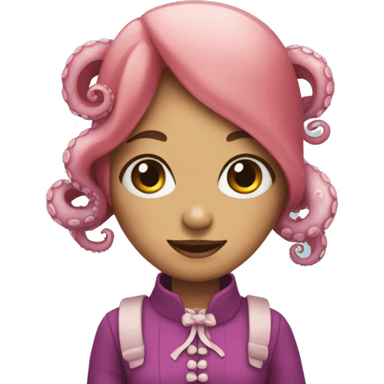 Octopus dressed as a girl emoji