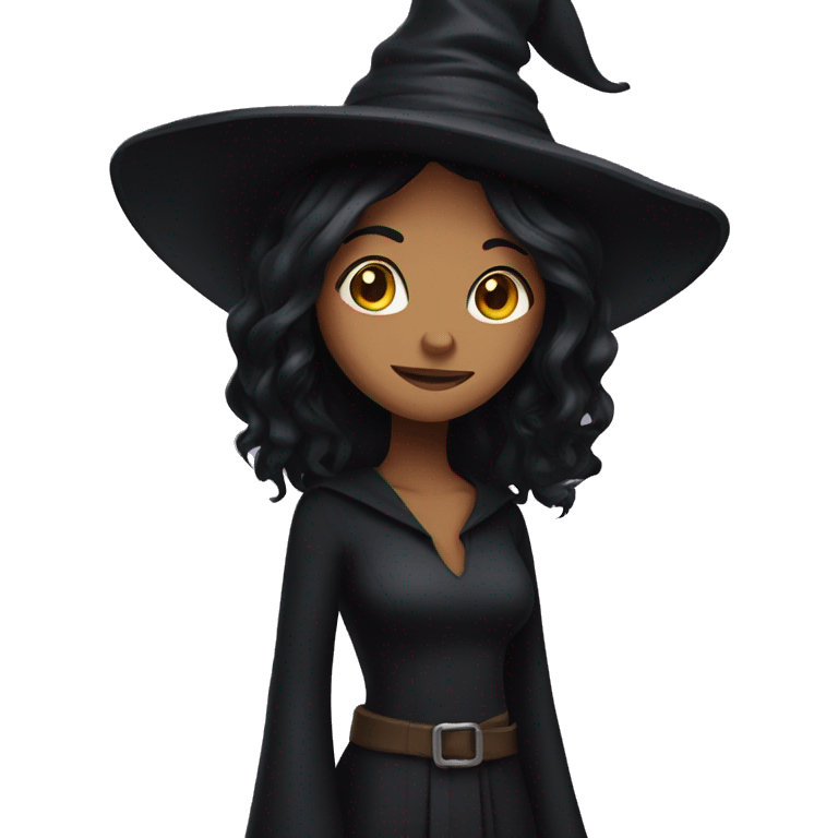 Witch with black hair  emoji