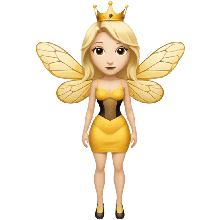 Full Body large  size Queen bee woman with  blonde hair and big nose emoji