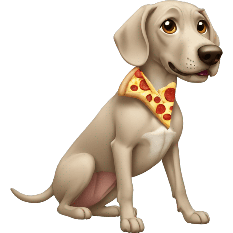 wiemaraner-eating-pizza emoji