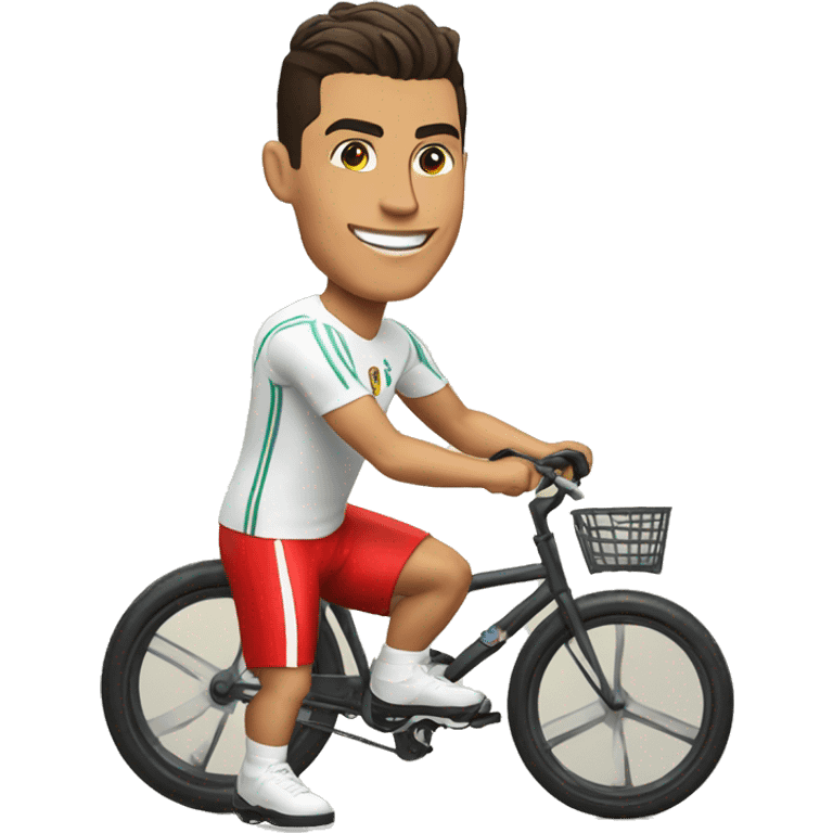 Cristiano ronaldo on a bicicle emoji