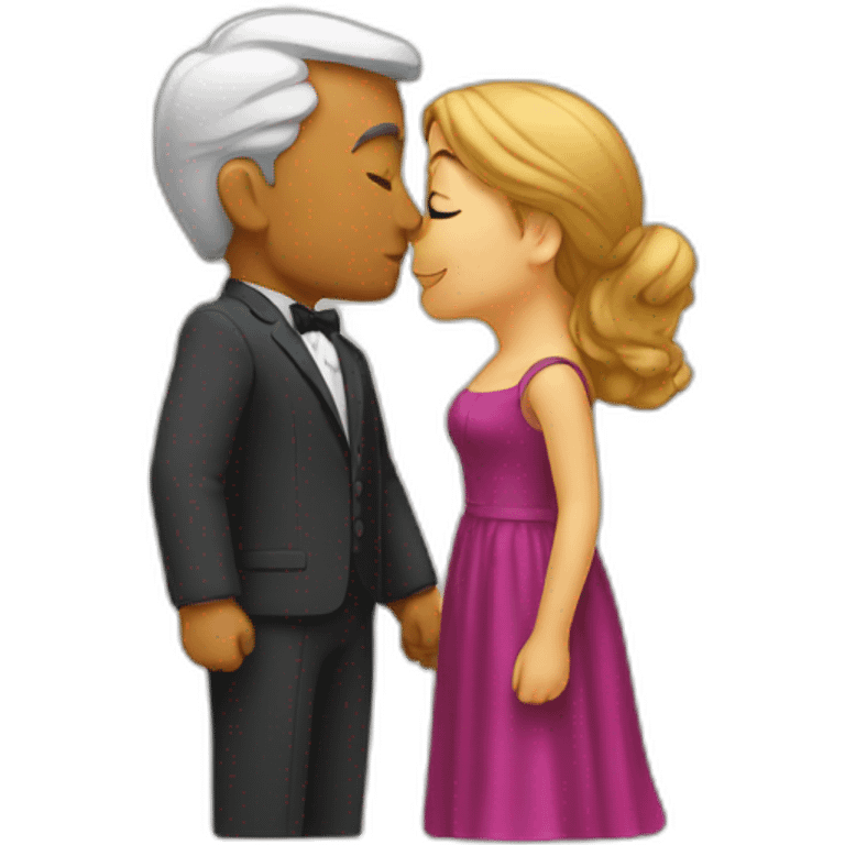 Man and wife kiss emoji