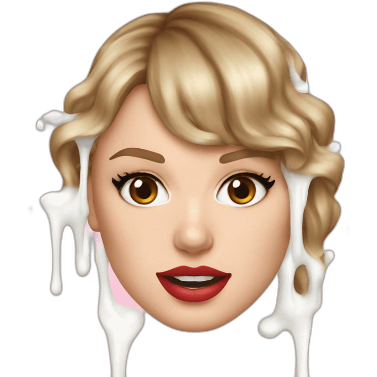 taylor-swift-selfie-milk-on-face-dripping emoji