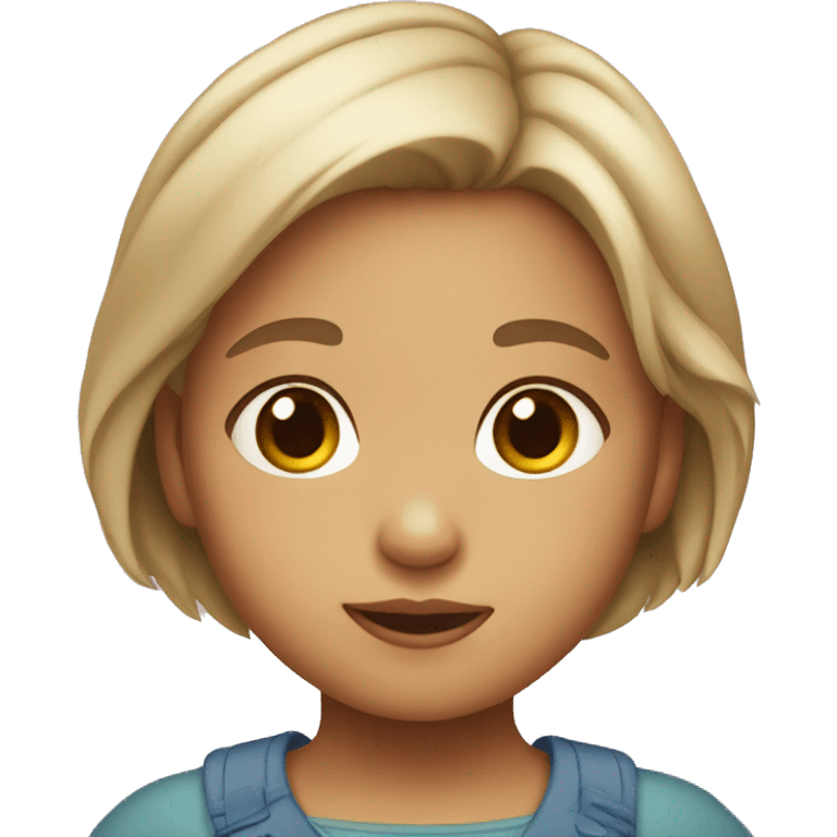 little girl with short hair emoji