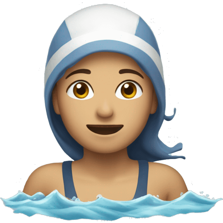 nadadora en el agua emoji