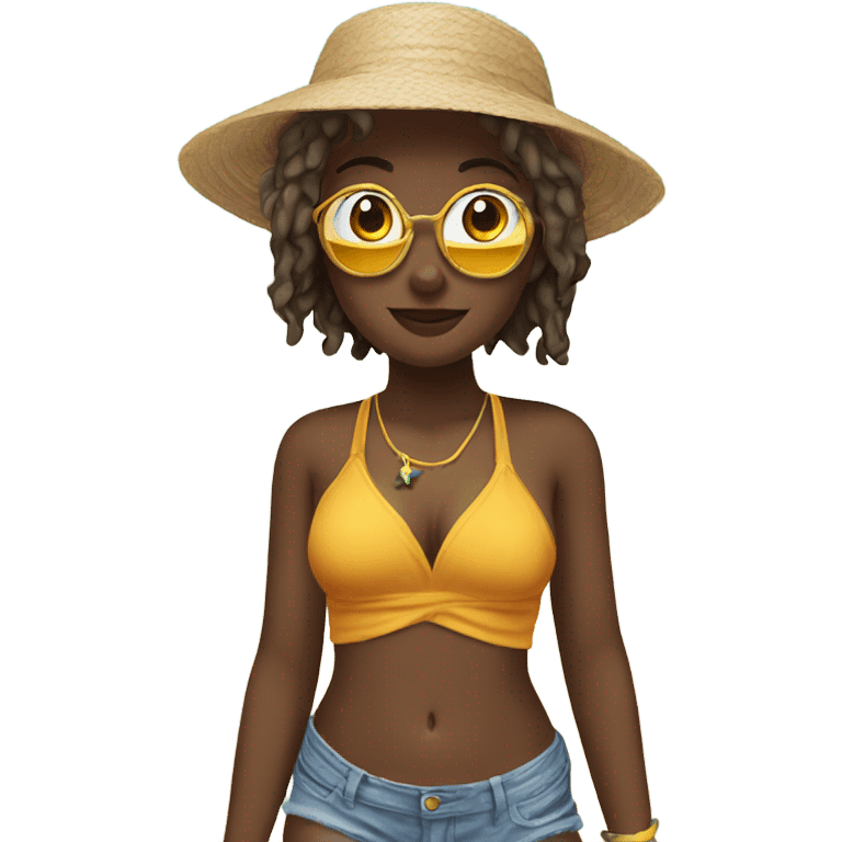 Euro beach girl  emoji