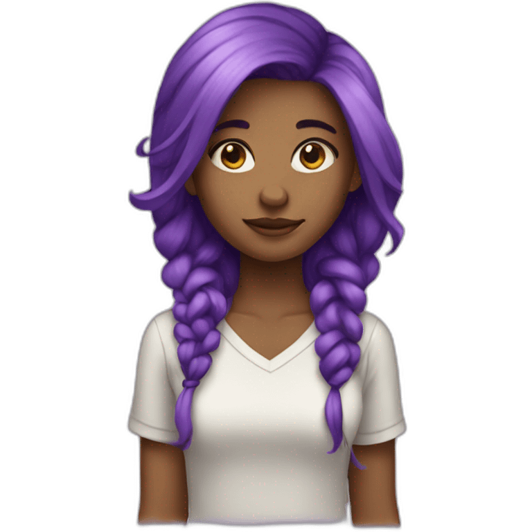 girl purple hair emoji