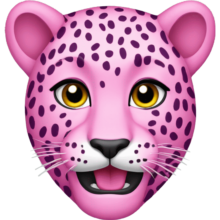 Pink leopard  emoji