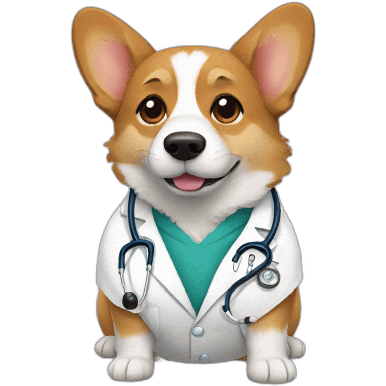 Doctor corgi emoji