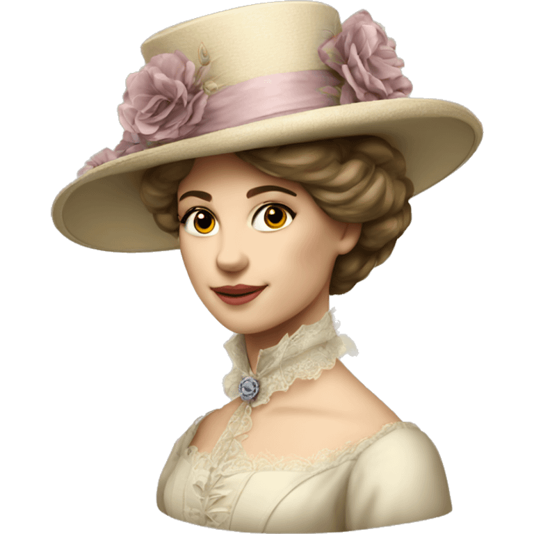 A single elegant victorian Woman’s hat emoji