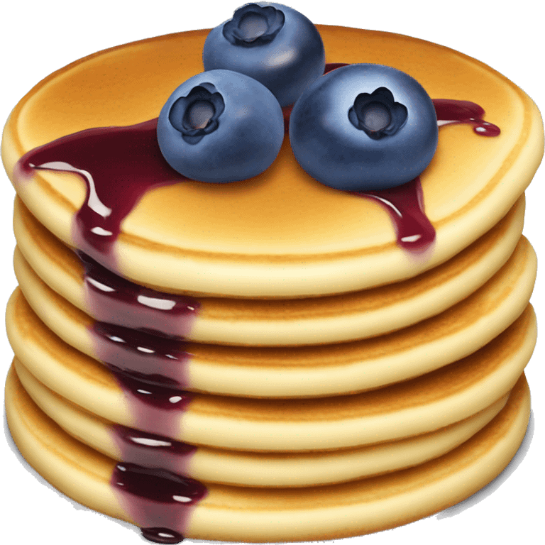 pancakes with butter and blueberry’s on top emoji