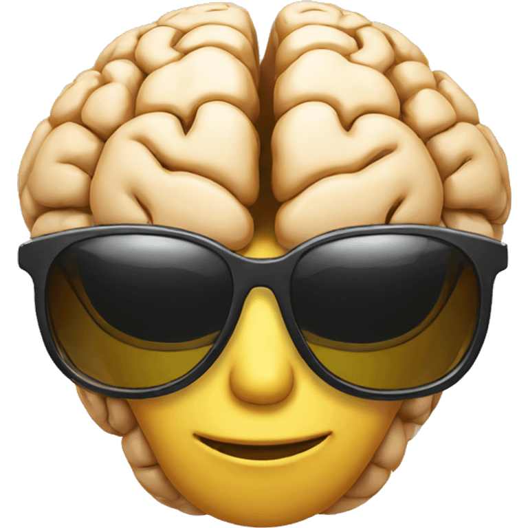 brain with sun glasses emoji