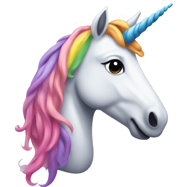 unicorn on a rainbow emoji