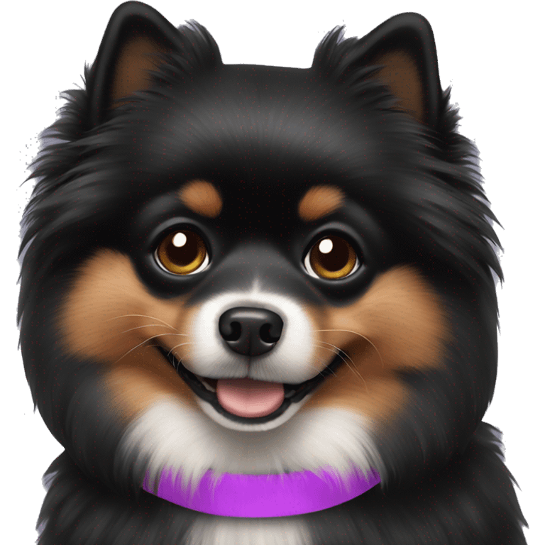 Black Pomeranian emoji