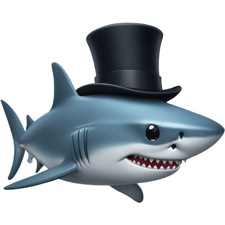 shark with tophat emoji