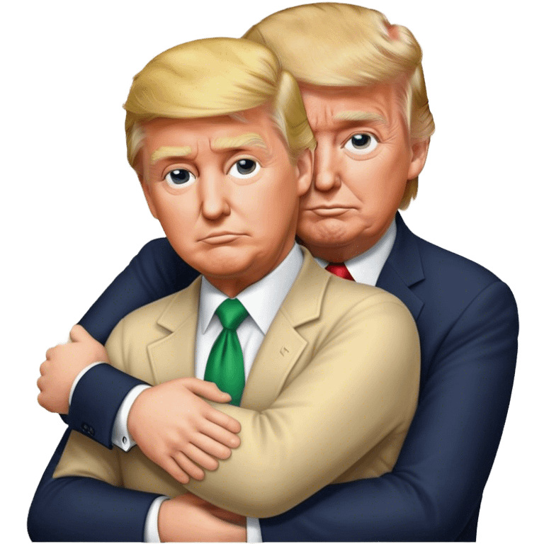 Donald Trump, hugging Luigi Mangione emoji