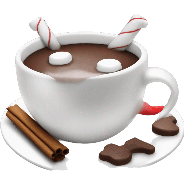 Christmas hot chocolate making kit emoji