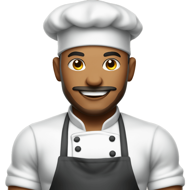 muscular male chef with tattoos emoji