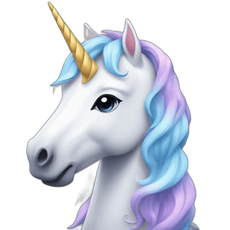 Unicorn with stars and diamond emoji