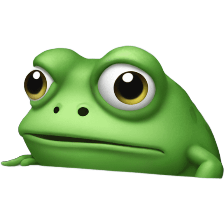 Sad frog chilling in a car emoji