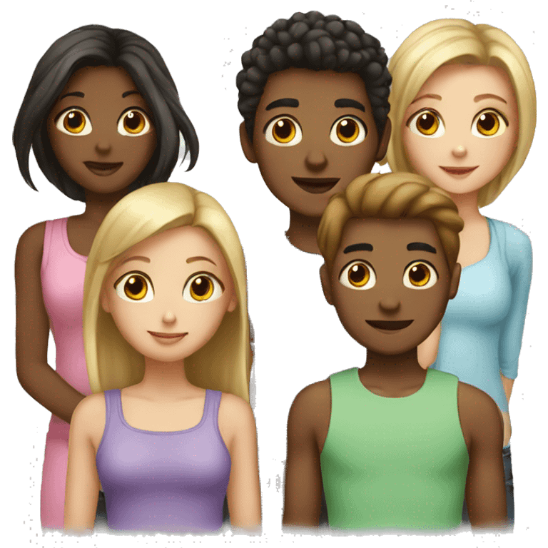 4 girls and a boy emoji