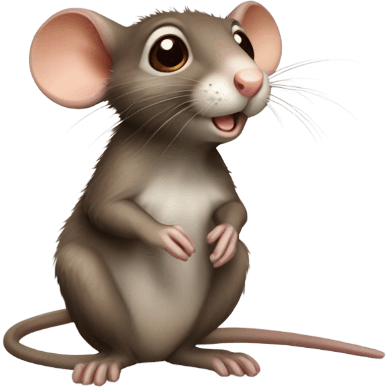 Brown rat cute emoji