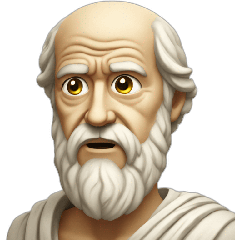 The philosopher Plato is crying emoji