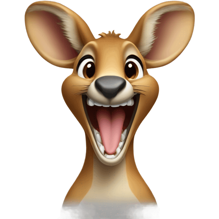 Kangaroo laughing  emoji