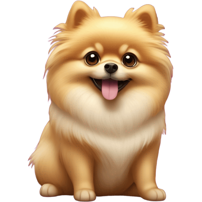 pomeranian in love emoji