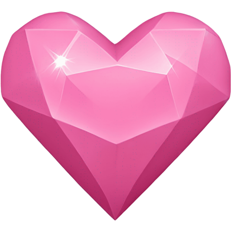 Pink heart with a diamond texture  emoji