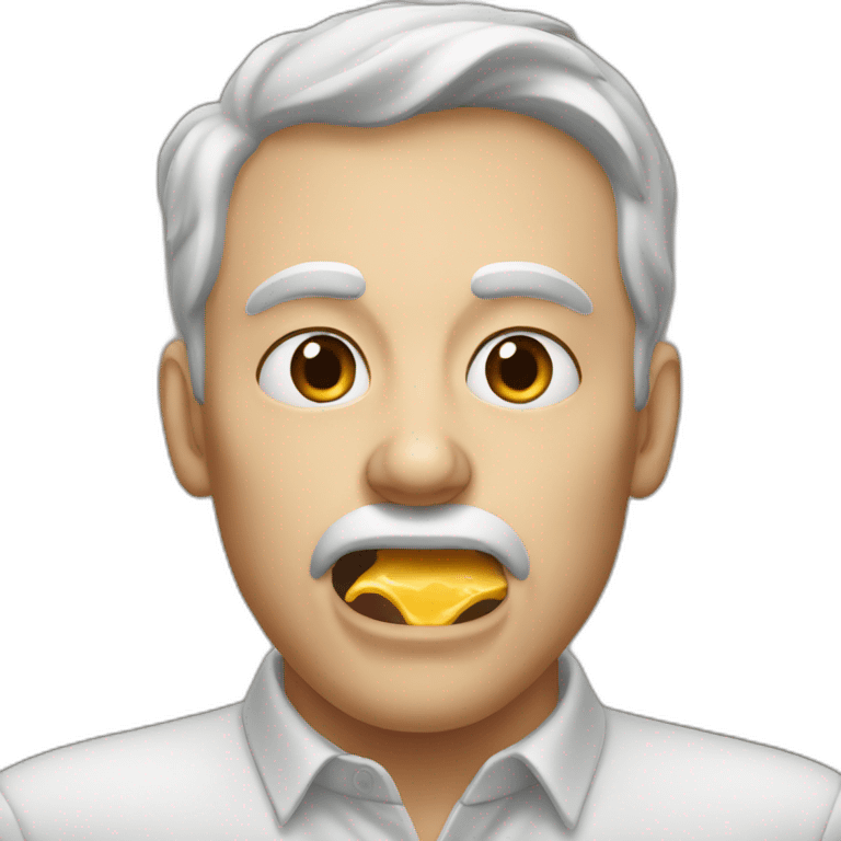 A hungry man drooling with hunger emoji