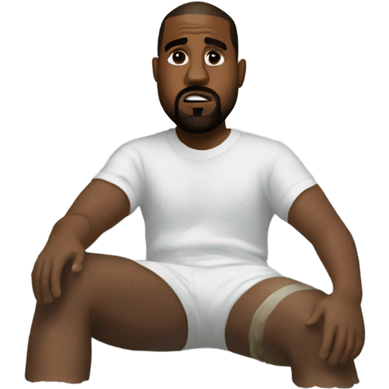 kanye west sitting in a jacuzzi emoji