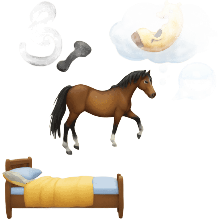 The words MORE SAX floating above a poo emoji in bed smoking a cigarette next to a horse emoji emoji