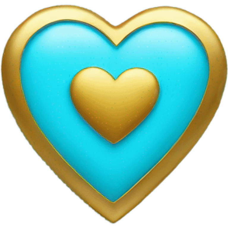 Light blue heart with gold  emoji