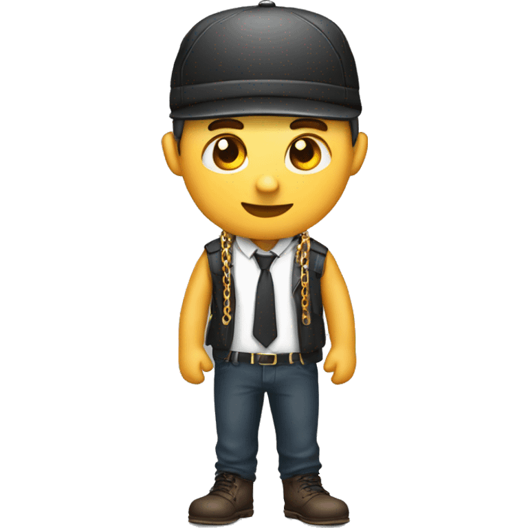 guy with fullcap and chains  emoji