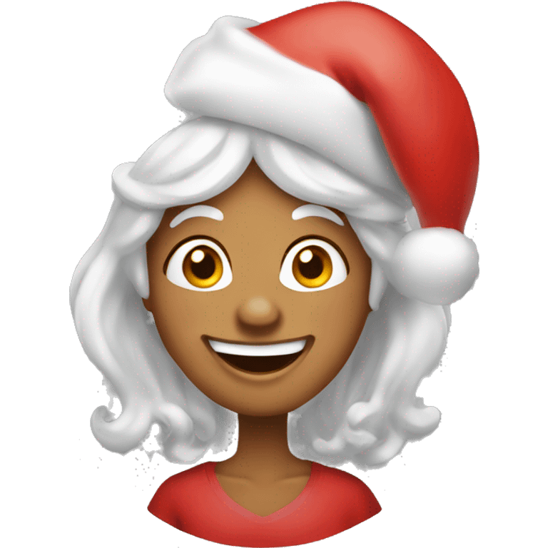 Create a laughing Santa mama claus emoji  emoji