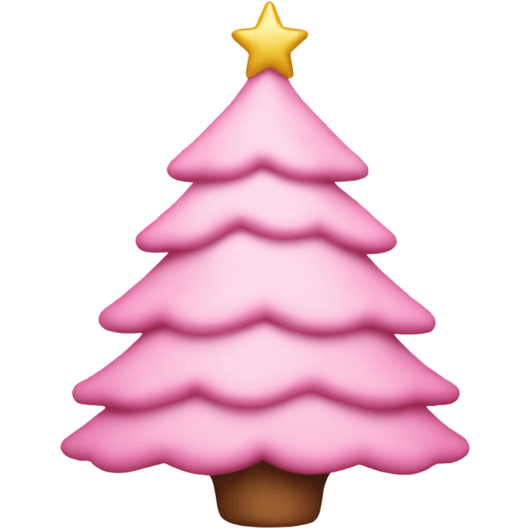 Baby pink Christmas tree  emoji