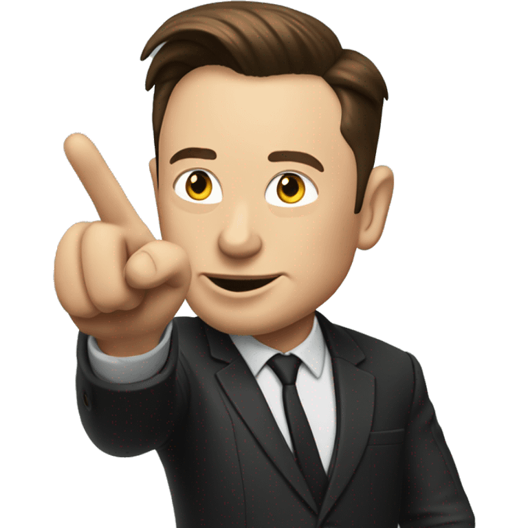 elon musk pointing index finger straight to the camera emoji