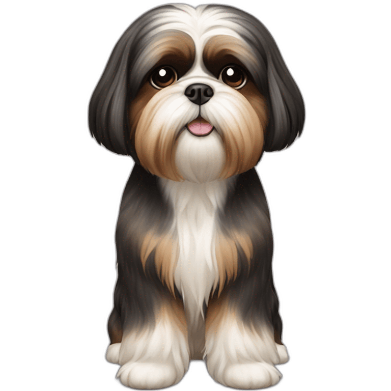 Dog Shih Tzu with long coat full-height  emoji