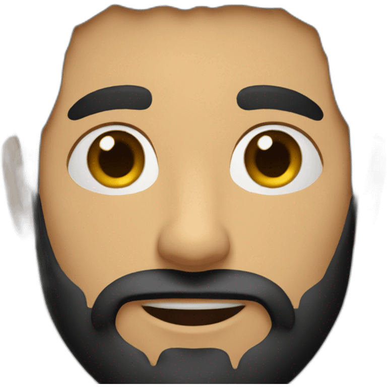 A guy with beard and black hair emoji