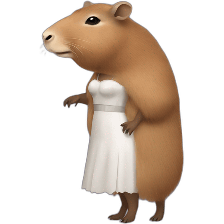 drag queen dressing a capybara costume emoji