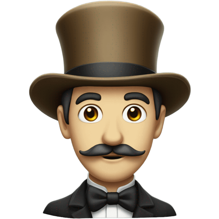 Arsène Lupin tophat moustache emoji