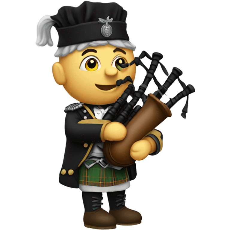 Grant playing the bagpipes emoji