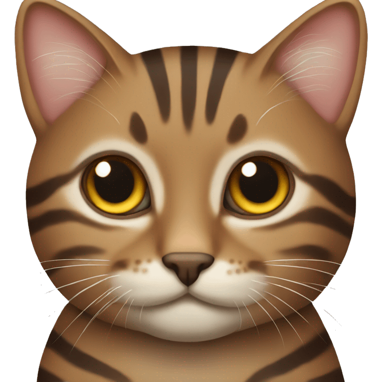 Brown striped cat emoji