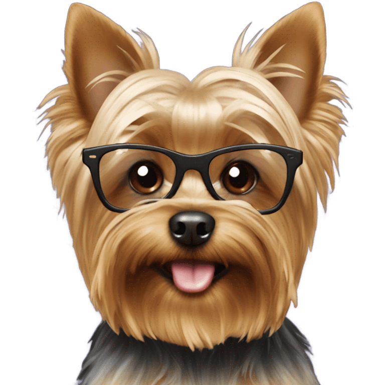  Yorkie terry con gafas  emoji