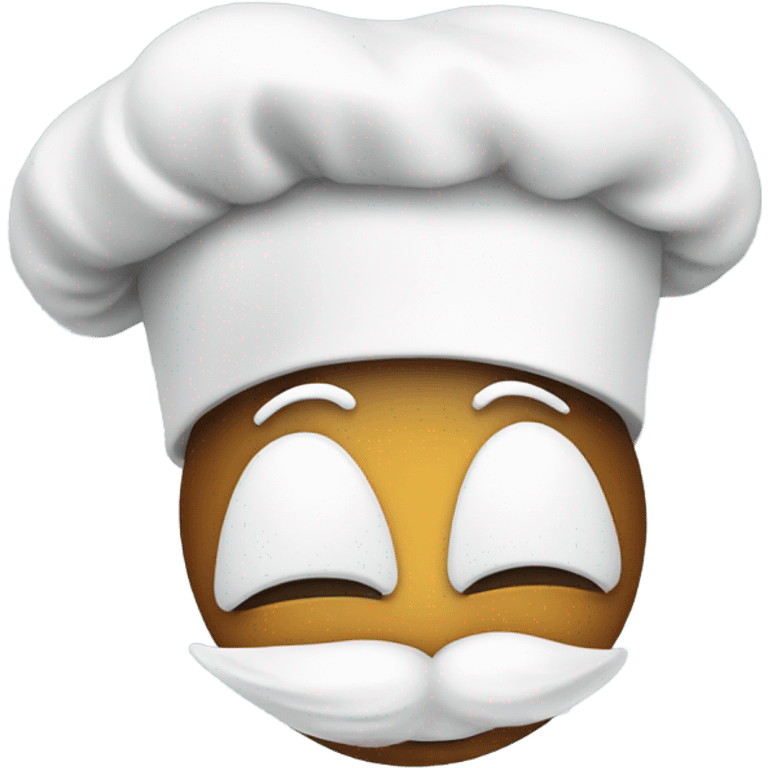 Kiss face emoji with chef hat emoji